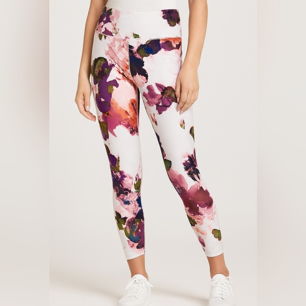 Apana Floral Watercolor Yoga Leggings Small